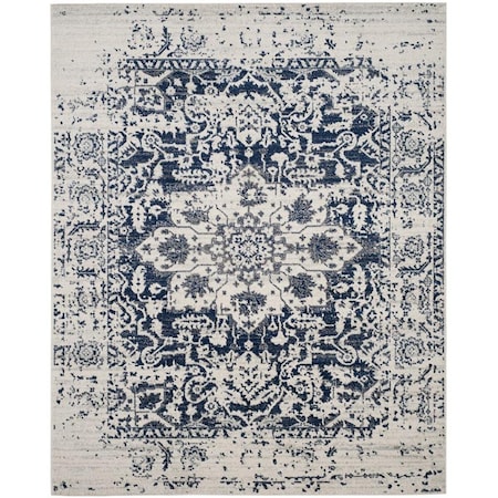 Safavieh Madison Large Rectangle Area Rug, Cream and Navy - 8 x 10 ft. MAD603D-8